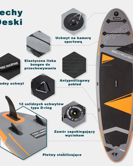 SUP lenta, irklentė 305 cm STAND UP PADDLE PRO MARINE rinkinys + sėdynė ir priedai