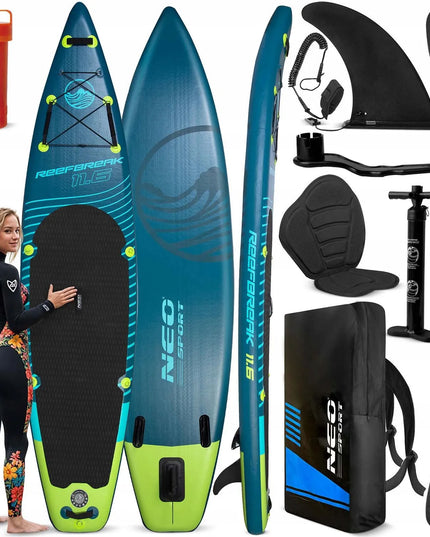 SUP lenta, irklentė Neo-sport ReefBreak 350 x 81 x 15 cm, pilnas komplektas