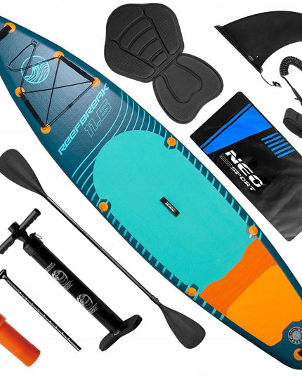 SUP lenta Neo-sport Reefbreak 350x81x15 cm, pilnas irklavimo rinkinys