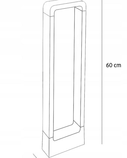 SuperLED Bento lauko LED lempa, 60 cm, 10W, 700lm, stulpas, 4000K