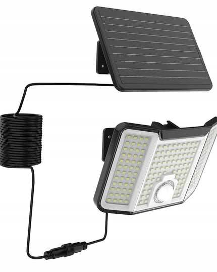 SuperLED Merkury II LED saulės prožektorius, 800 lm, 6000K su judesio ir prieblandos jutikliu