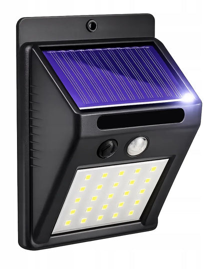SuperLED saulės energija maitinamas LED lauko šviestuvas su judesio ir prieblandos jutikliu