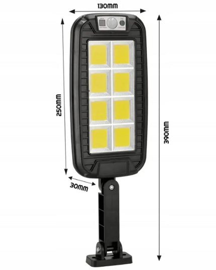 SuperLED saulės LED gatvės lempa COB, su judesio jutikliu ir pulteliu