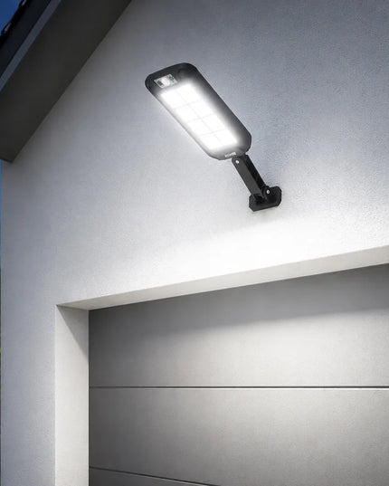 SuperLED saulės LED gatvės lempa COB, su judesio jutikliu ir pulteliu