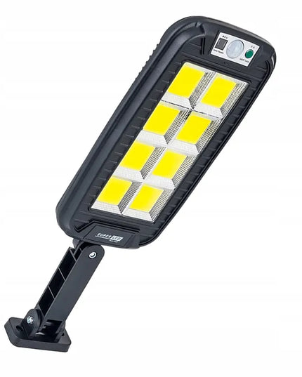 SuperLED saulės LED gatvės lempa COB, su judesio jutikliu ir pulteliu