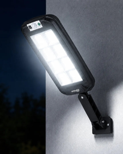 SuperLED saulės LED gatvės lempa COB, su judesio jutikliu ir pulteliu