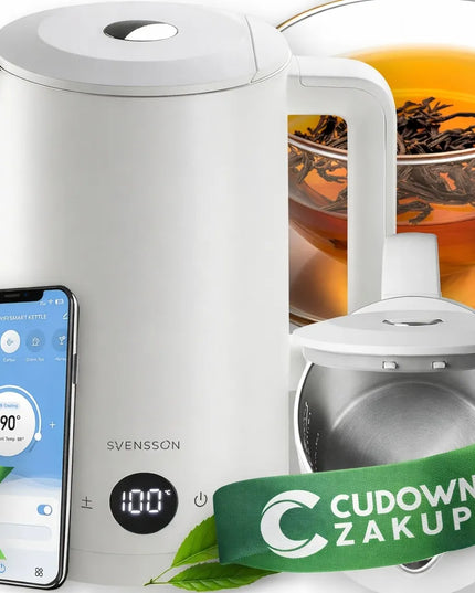 SVENSSON išmanusis elektrinis belaidis virdulys, 1,7 l, 2200 W, WiFi, TUYA