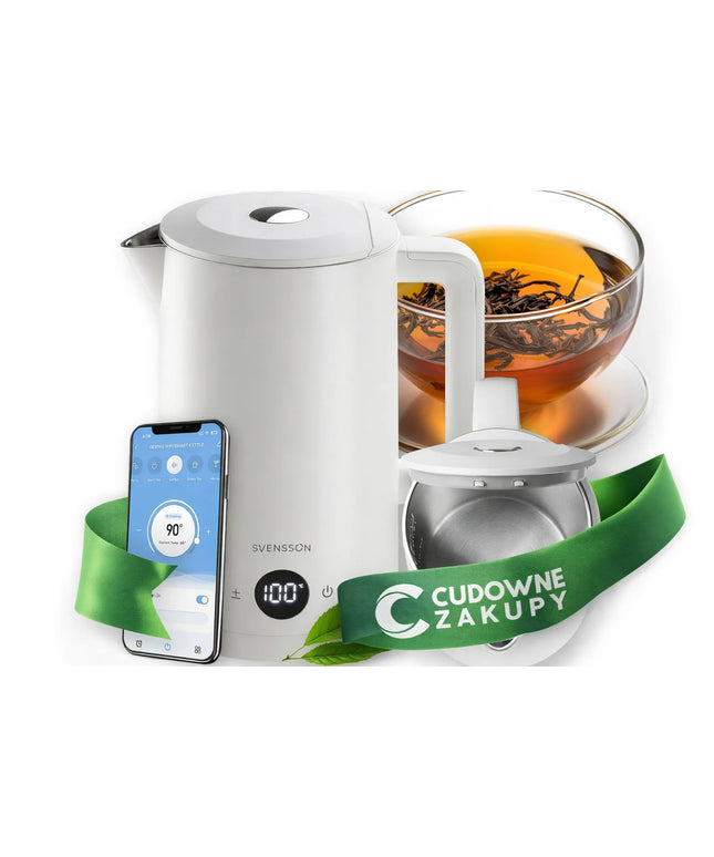 SVENSSON išmanusis elektrinis belaidis virdulys, 1,7 l, 2200 W, WiFi, TUYA
