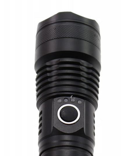 Taktinis LED žibintuvėlis, aliuminis, ZOOM, CREE, 5 režimai, įkraunamas, XHP50
