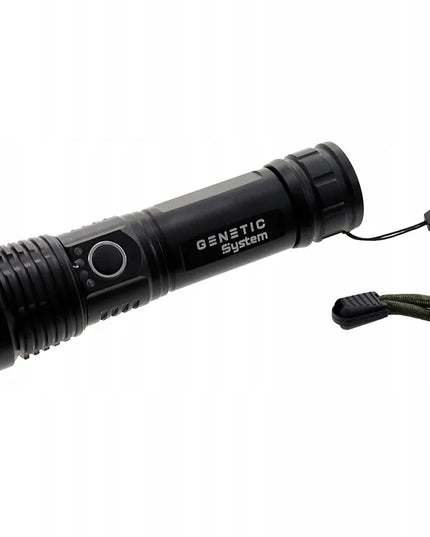 Taktinis LED žibintuvėlis, aliuminis, ZOOM, CREE, 5 režimai, įkraunamas, XHP50
