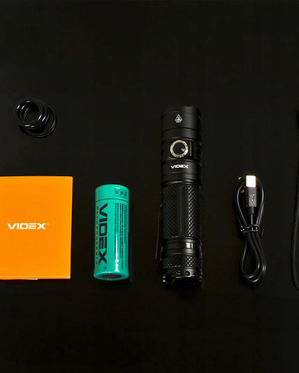 Taktinis LED žibintuvėlis Videx, 4000lm, USB-C, atsparus vandeniui