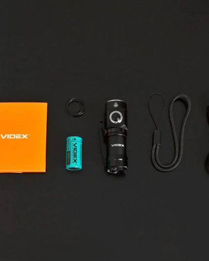 Taktinis LED žibintuvėlis Videx, 600lm, įkraunamas, atsparus vandeniui, USB-C