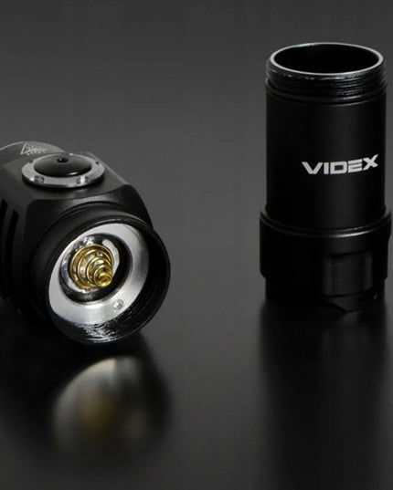 Taktinis LED žibintuvėlis Videx, 600lm, įkraunamas, atsparus vandeniui, USB-C