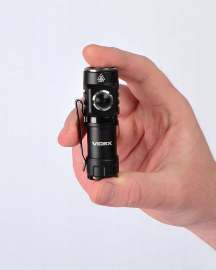 Taktinis LED žibintuvėlis Videx, 600lm, įkraunamas, atsparus vandeniui, USB-C
