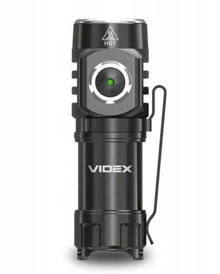 Taktinis LED žibintuvėlis Videx, 600lm, įkraunamas, atsparus vandeniui, USB-C