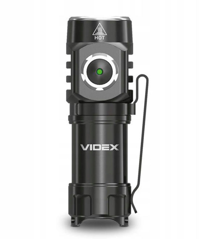Taktinis LED žibintuvėlis Videx, 600lm, įkraunamas, atsparus vandeniui, USB-C