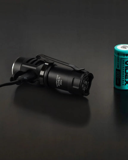 Taktinis LED žibintuvėlis Videx, 600lm, įkraunamas, atsparus vandeniui, USB-C