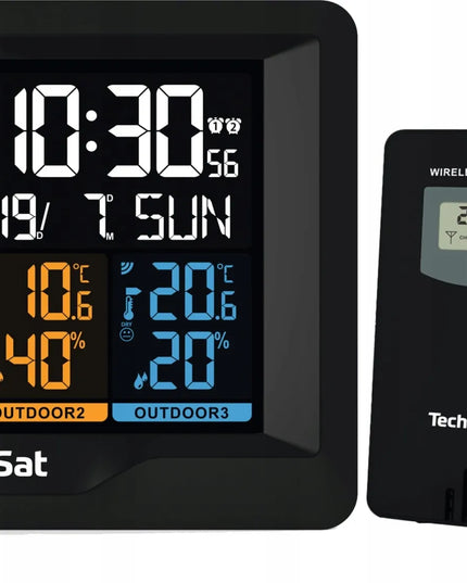 TechniSat IMETEO X4 meteorologinė stotelė su 3 išoriniais jutikliais ir DCF laikrodžiu