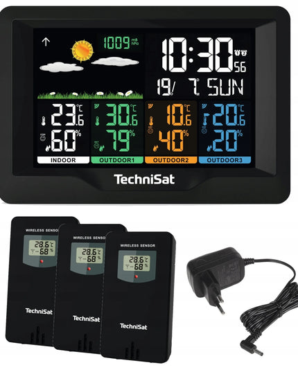 TechniSat IMETEO X4 meteorologinė stotelė su 3 išoriniais jutikliais ir DCF laikrodžiu