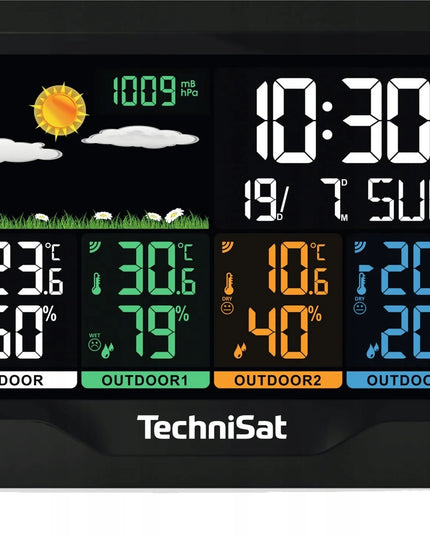 TechniSat IMETEO X4 meteorologinė stotelė su 3 išoriniais jutikliais ir DCF laikrodžiu