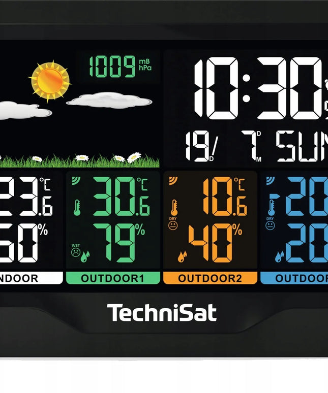 TechniSat IMETEO X4 meteorologinė stotelė su 3 išoriniais jutikliais ir DCF laikrodžiu