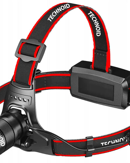 Technoid 500L PRO LED žibintuvėlis ant galvos, 5000 lm, 1000 m nuotolis, su priedais