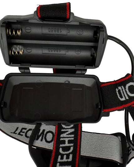 Technoid 500L PRO LED žibintuvėlis ant galvos, 5000 lm, 1000 m nuotolis, su priedais