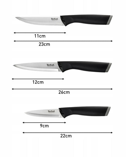 TEFAL Essential nerūdijančio plieno peilių rinkinys, 3 dalių