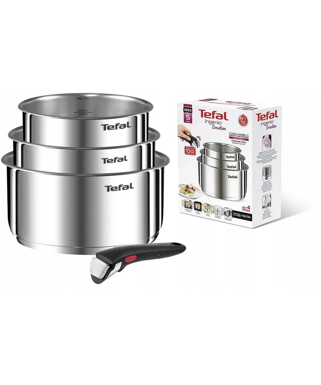 TEFAL INGENIO EMOTION puodų rinkinys 16/18/20 cm nerūdijantis plienas INOX indukcija dujos