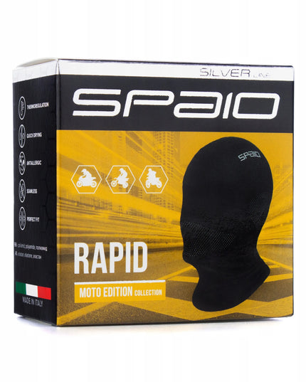 Termoaktyvi motociklininko balaklava SPAIO Rapid juoda raudona S/M