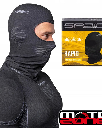 Termoaktyvi motociklininko kaukė SPAIO Rapid, orui laidi, pilka, S/M