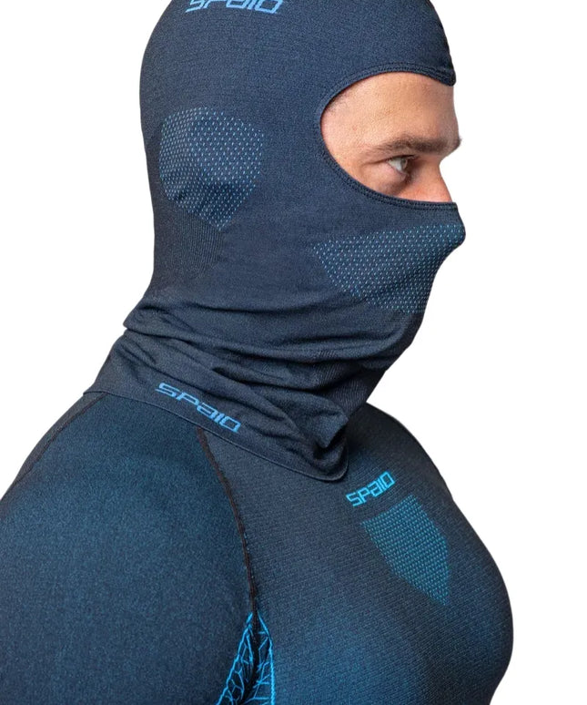 Termoaktyvinė motociklininko kaukė SPAIO Breeze juoda mėlyna L/XL