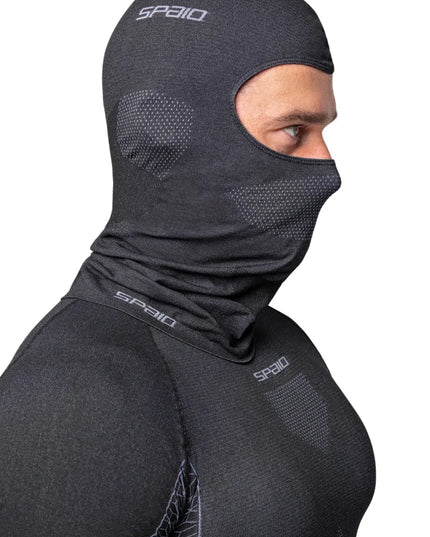 Termoaktyvinė motociklininko kaukė SPAIO Breeze juoda pilka L/XL