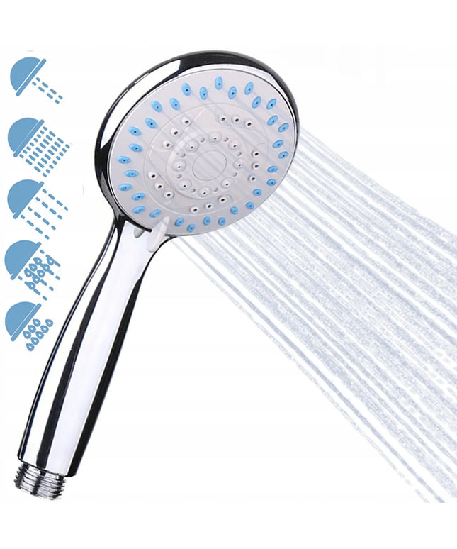 Terra Home 5 funkcijų dušo galvutė, chromuota, anti-calc EKO
