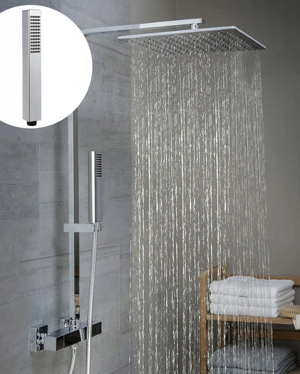Terra Home kvadratinė dušo galvutė, vandenį taupanti, chromuota