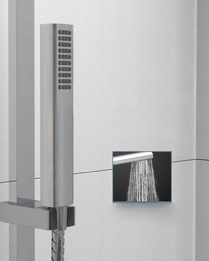 Terra Home kvadratinė dušo galvutė, vandenį taupanti, chromuota
