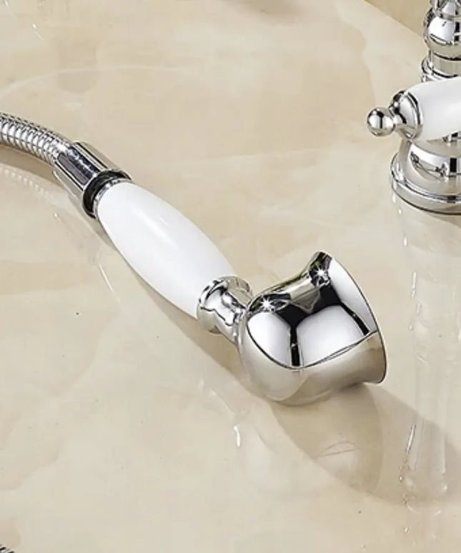 Terra Home retro žalvarinis chromuotas dušo ragelis