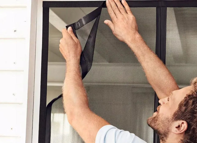 TESA magnetinis tinklelis nuo vabzdžių durims, savaime užsidarantis, 0,9x2,1 m