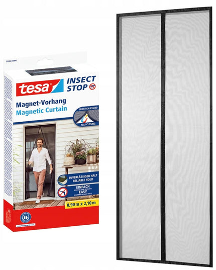 TESA magnetinis tinklelis nuo vabzdžių durims, savaime užsidarantis, 0,9x2,1 m