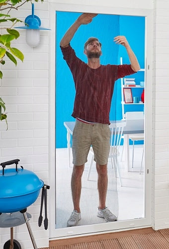 TESA tinklelis nuo uodų balkono durims, tvirtinamas lipnia juosta, juodas, 1,2x2,5m