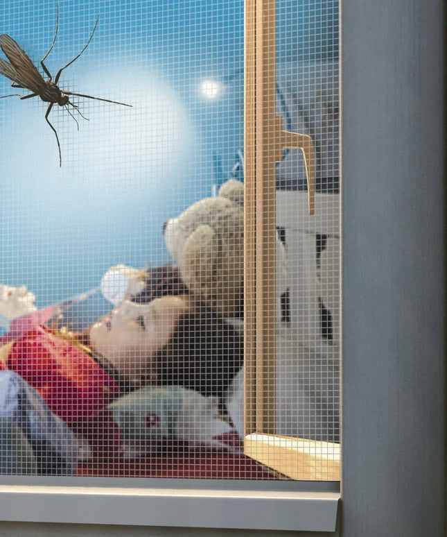 TESA tinklelis nuo vabzdžių ant lango su lipnia juosta, juodas 1,3x1,5m