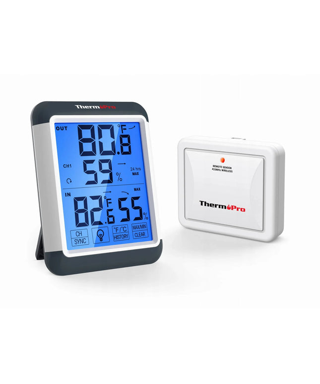 ThermoPro TP-65 temperatūros ir drėgmės monitorius su išoriniu jutikliu