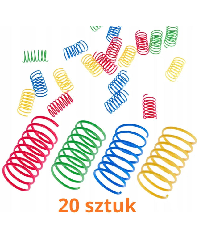 TIAKI šokinėjančios spyruoklės, 20 vnt. rinkinys, žaislas katei