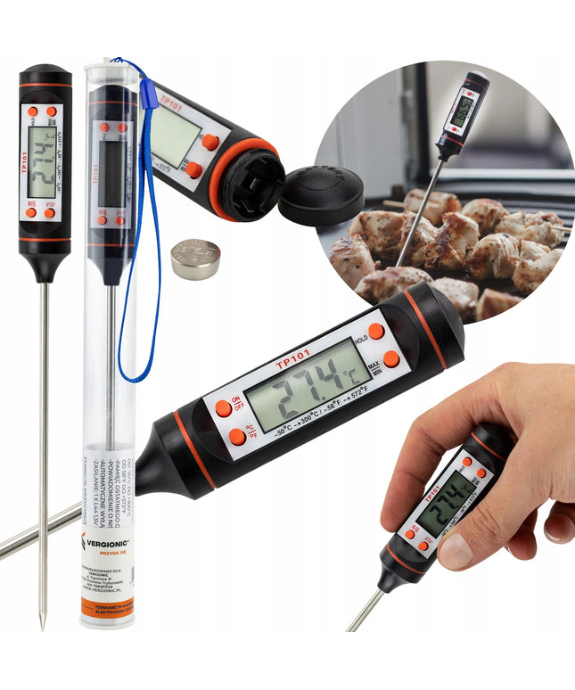 Tikslus elektroninis virtuvinis termometras su zondu -50°C +300°C