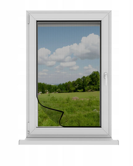 Tinklelis nuo uodų langui – lipnus tinklelis 150x180 cm, juodas apsauga nuo vabzdžių