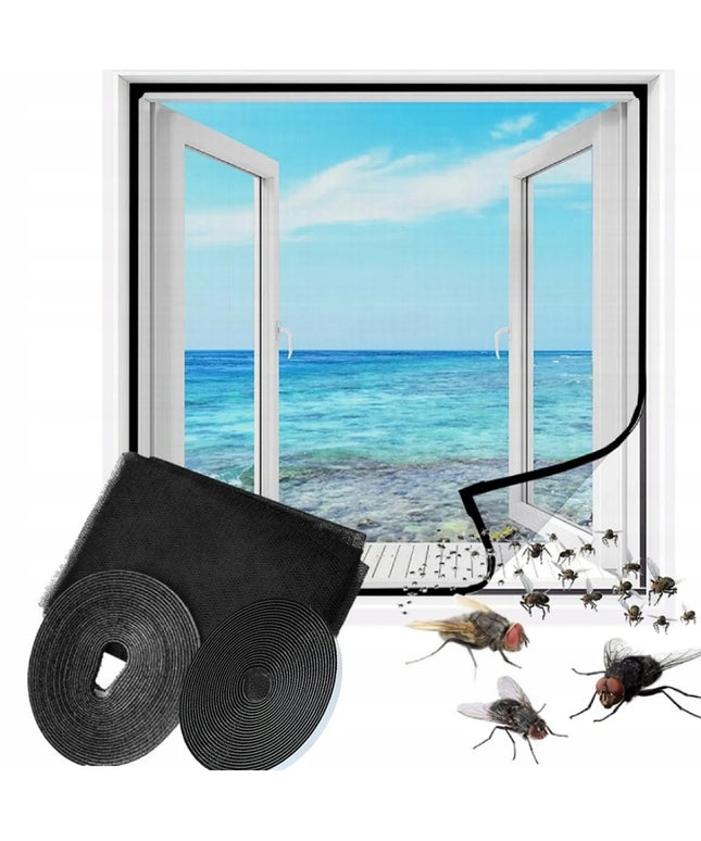Tinklelis nuo vabzdžių ant lango 150x250 cm su lipuku