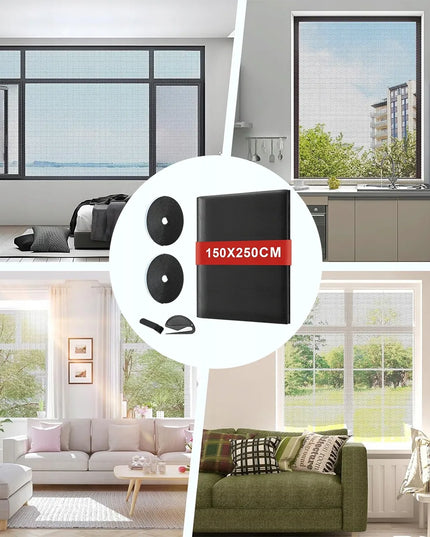Tinklelis nuo vabzdžių ant lango 150x250 cm su lipuku
