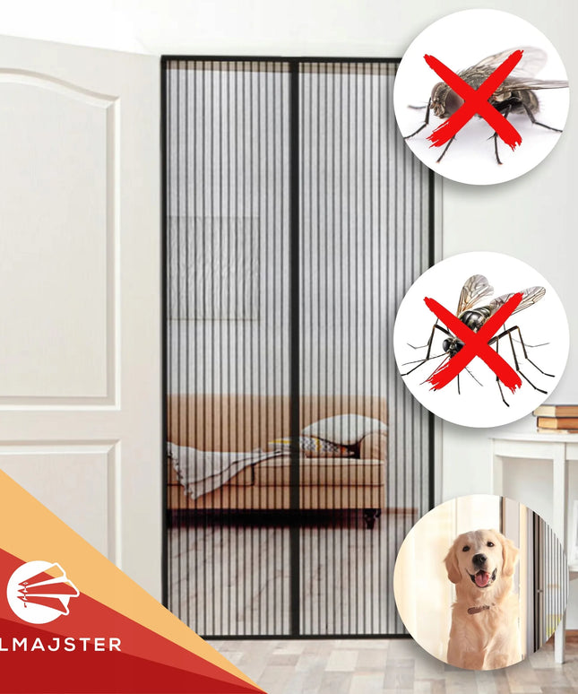 Tinklelis nuo vabzdžių balkoninėms durims su magnetais 100x220
