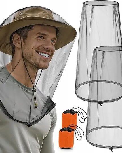 Tinklelis nuo vabzdžių galvai 2vnt. apsauga nuo uodų ir vabzdžių 46cm