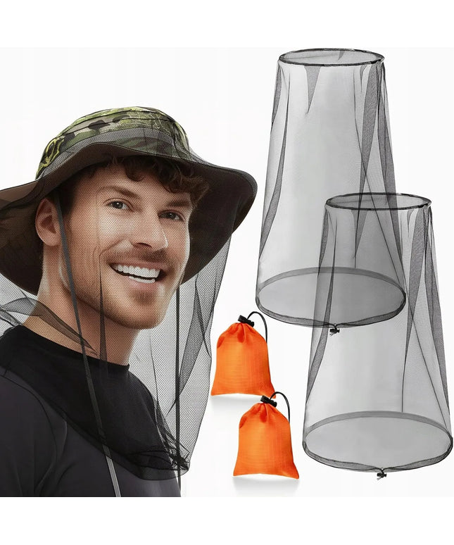 Tinklelis nuo vabzdžių galvai 2vnt. tinklelis nuo uodų apsauga nuo vabzdžių 46cm